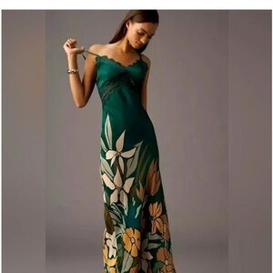 Bl-nk Eustella Bare V-neck Maxi dress, Anthropologie Medium NWT